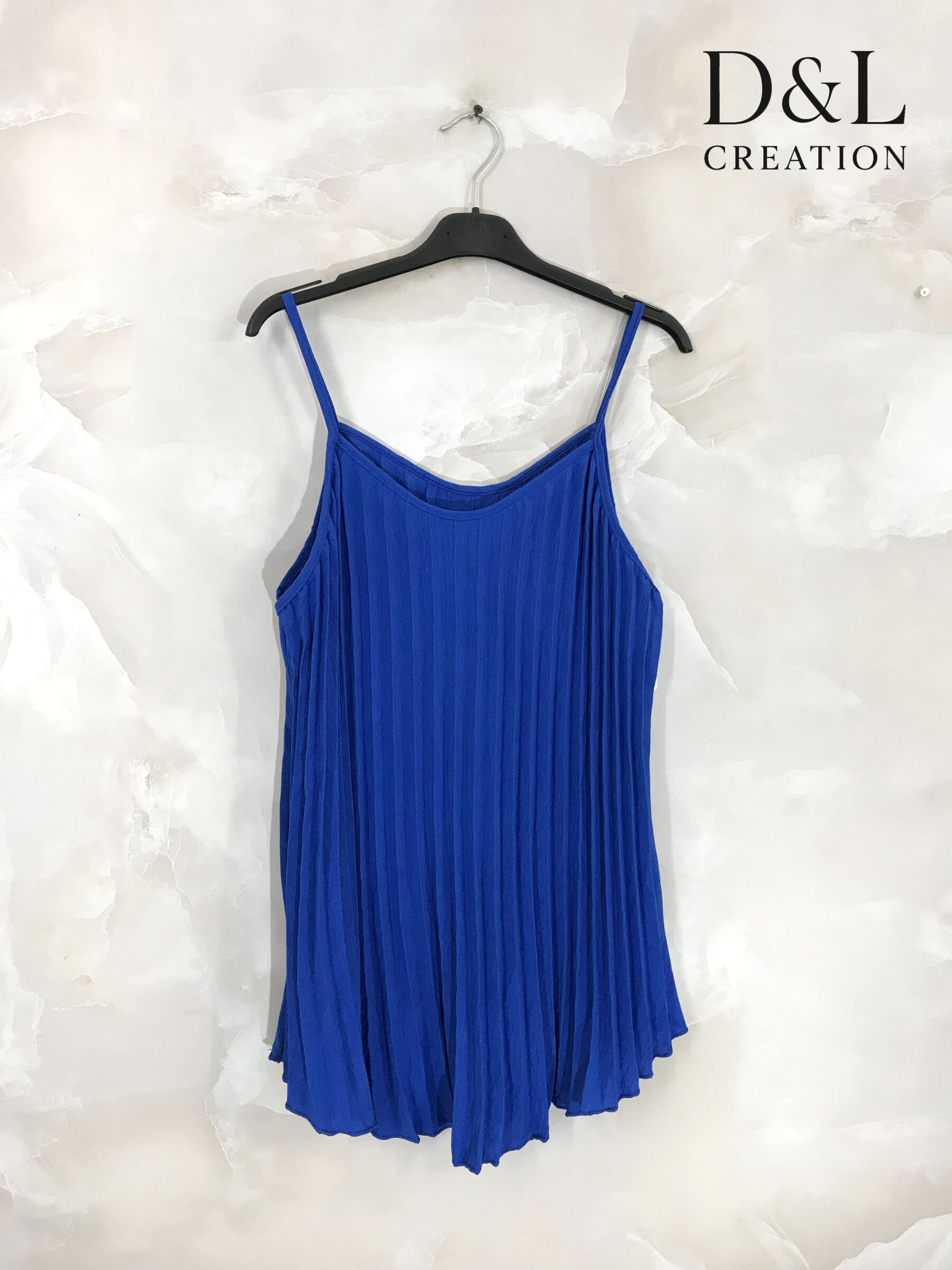 Mayorista D&L CREATION - Top de tanque plisado fluido talla 38 a 48