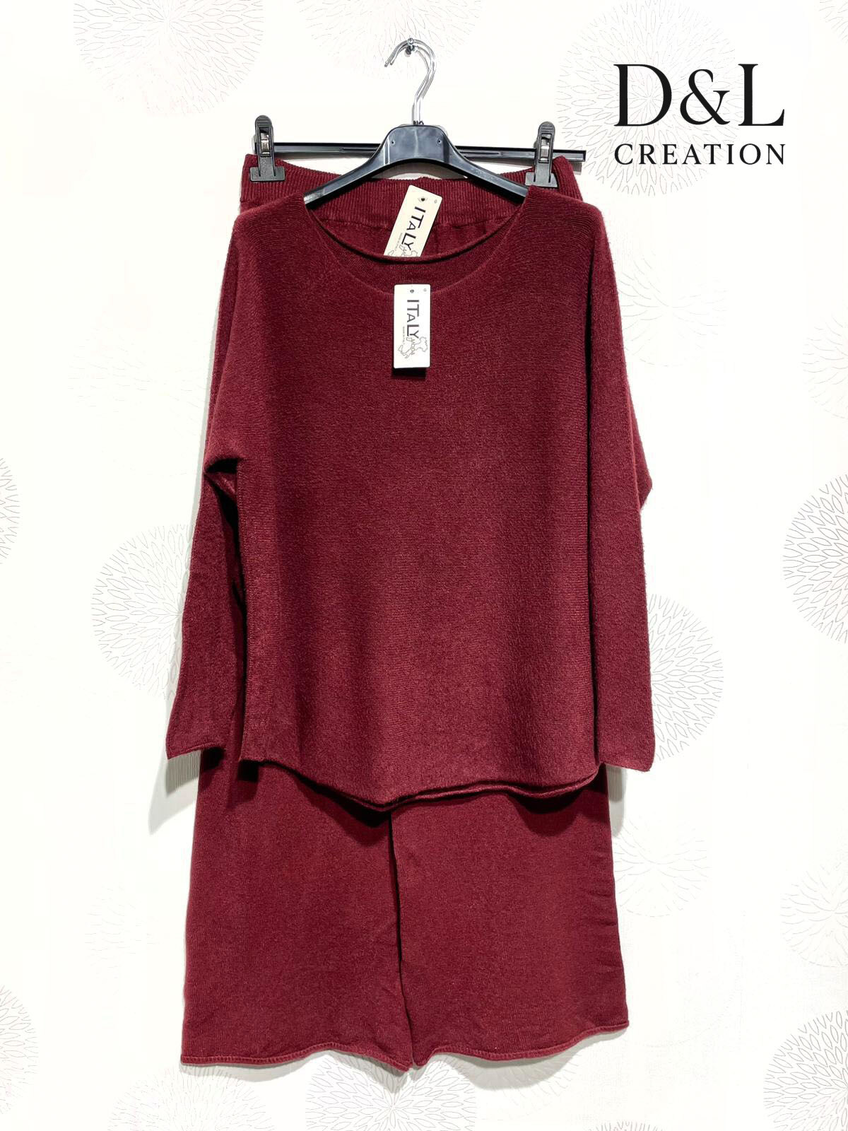 Grossiste D&L CREATION - Ensemble maille stretch uni