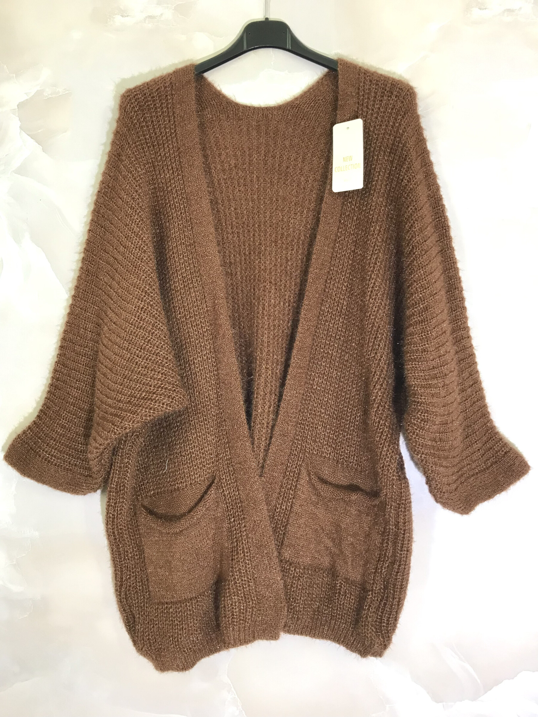 Wholesaler D&L Creation - Plus size fuzzy open vest with pockets