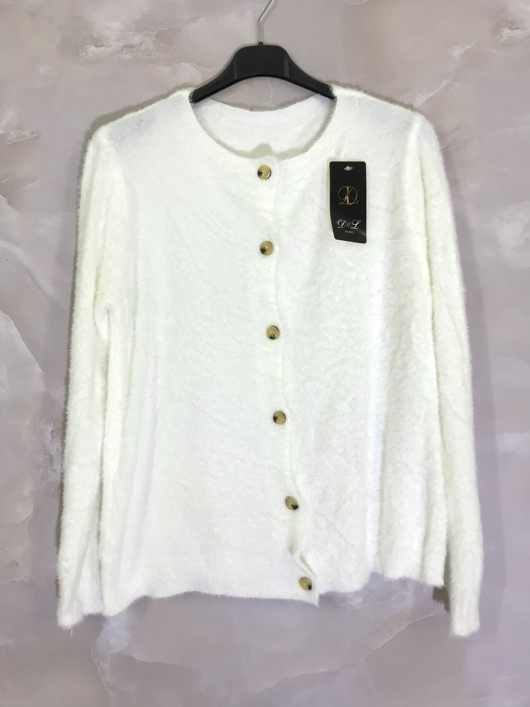 Großhändler D&L CREATION - Ultraweiche und elastische Daunenweste mit Rundhalsausschnitt und Knöpfen