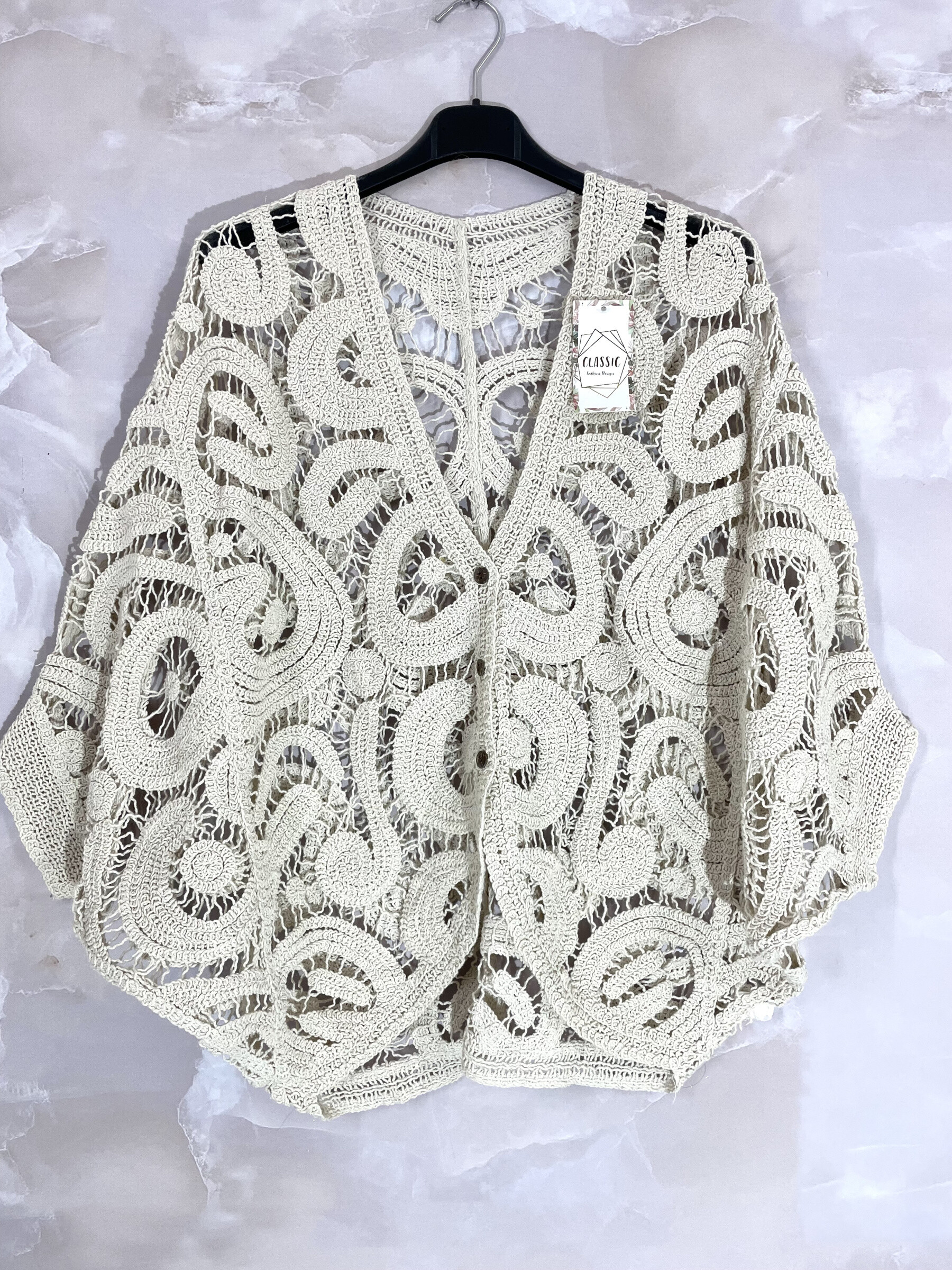 Großhändler D&L CREATION - Stickweste mit mittleren Ärmeln T38 bis T48