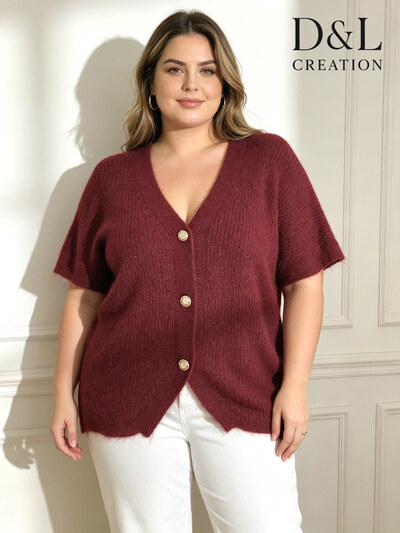 Grossiste D&L CREATION - Gilet manches courtes avec laine T38 à T48 Grossiste D&L CREATION - Gilet manches courtes avec laine T38 à T48
