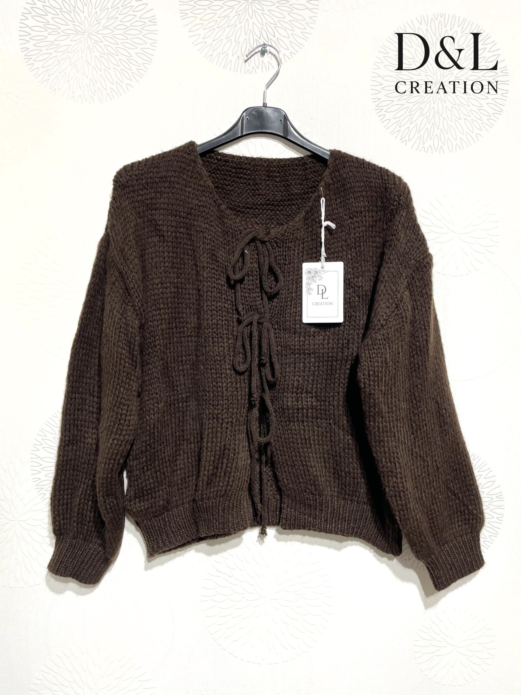 Mayorista D&L CREATION - Cárdigan ultra suave con cordones talla 38 a 52