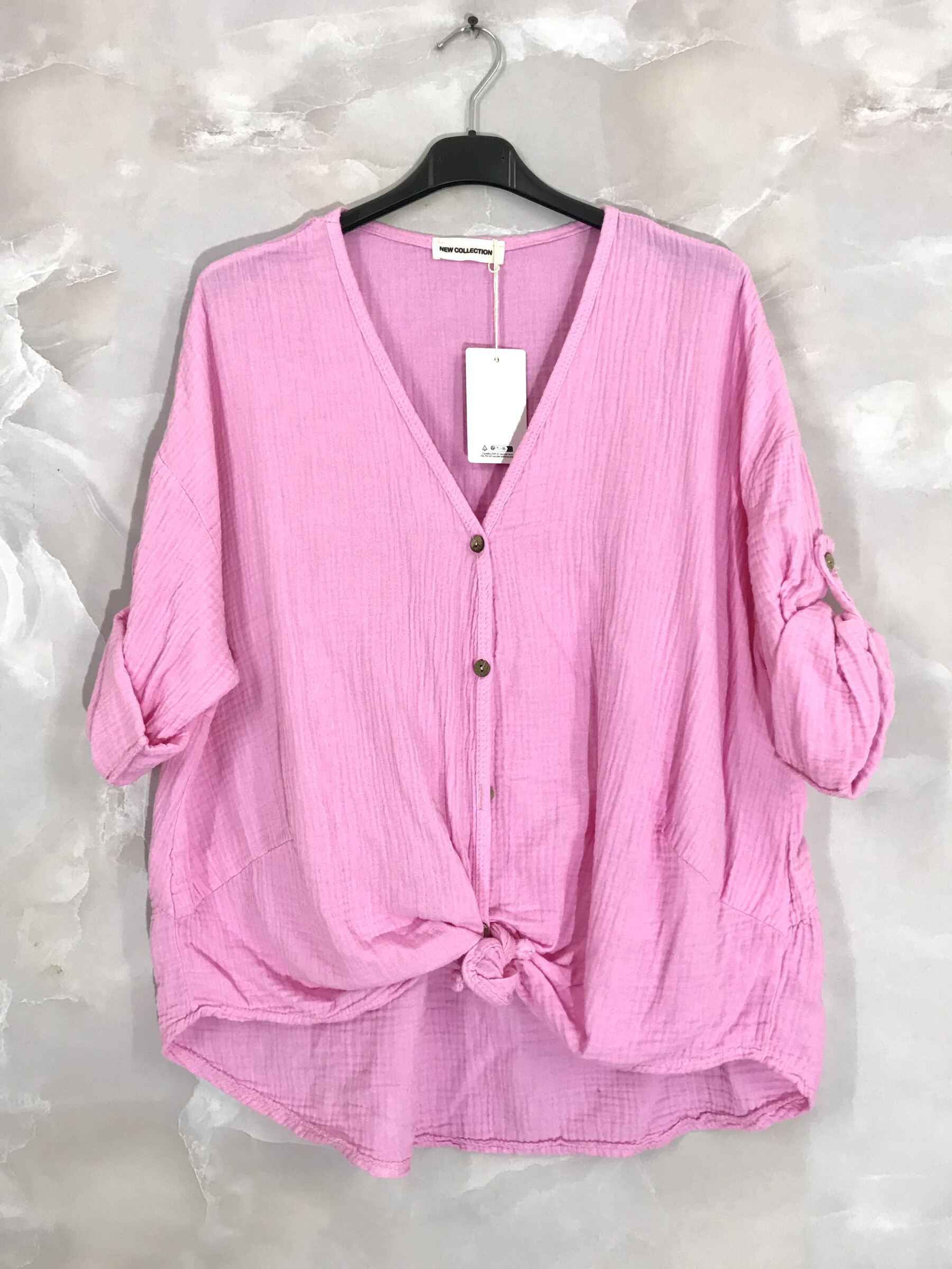 Wholesaler D&L Creation - Cotton double gauze buttoned vest