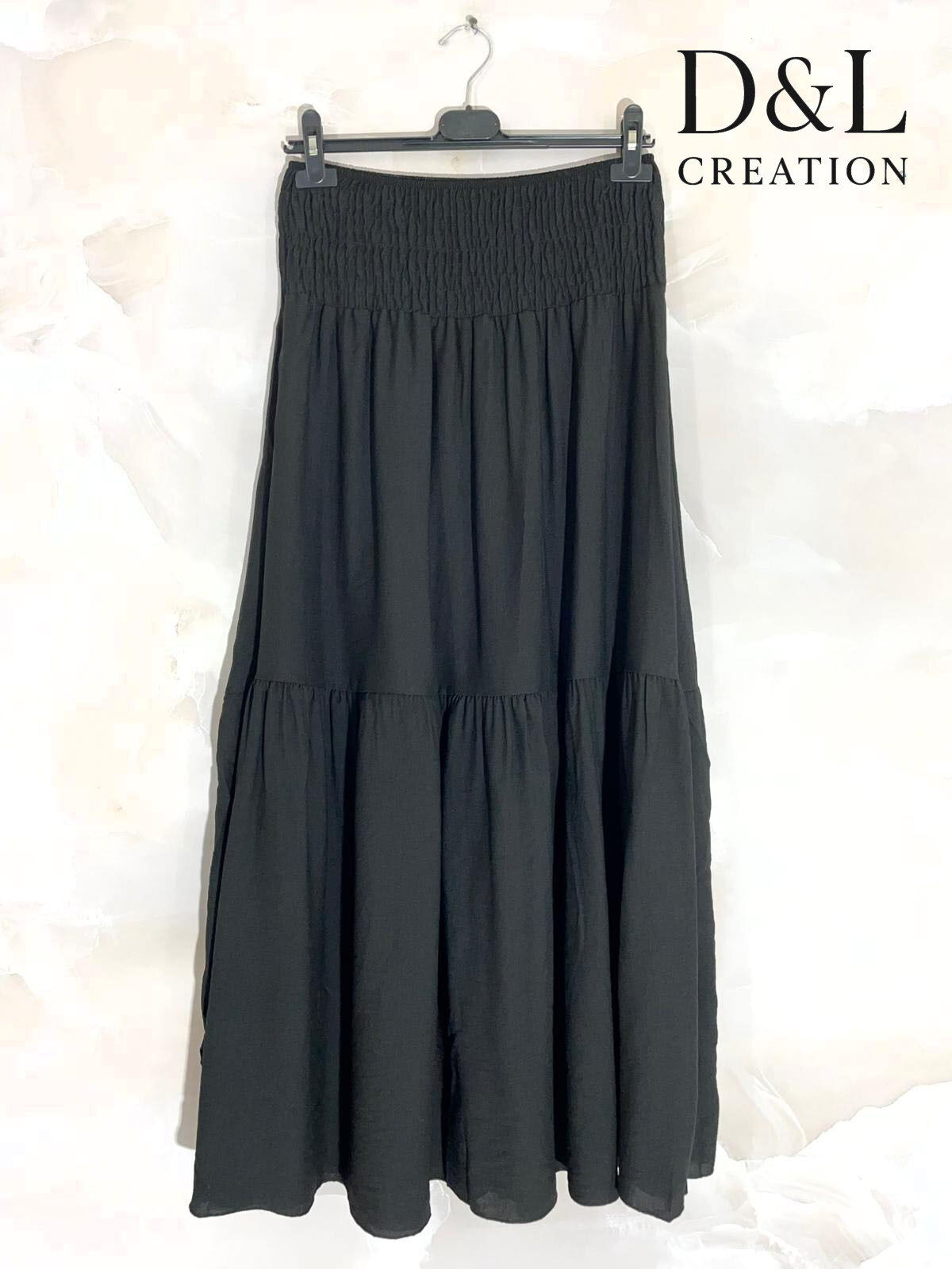 Großhändler D&L CREATION - Böhmischer Rock mit geraffter Taille in den Größen 38 bis 48