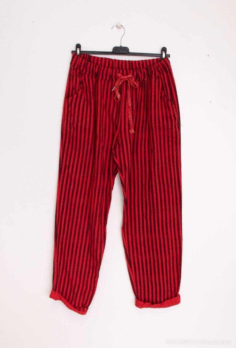 Grossista D&L CREATION - Pantaloni a righe in cotone