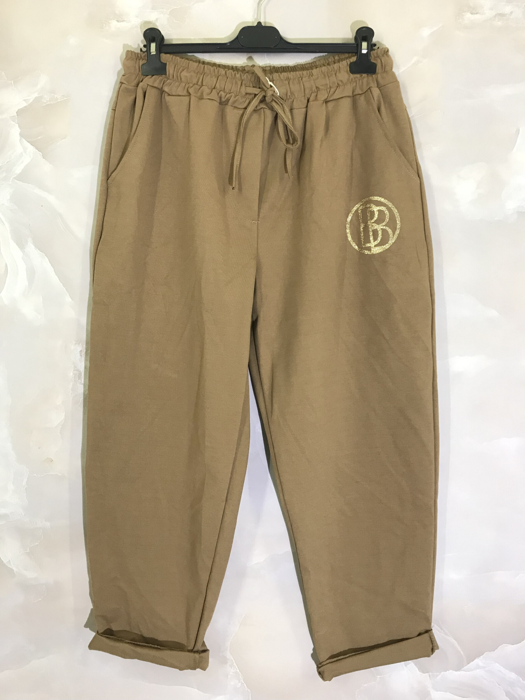 Wholesaler D&L Creation - Plus size Milano jogging pants with gold logo