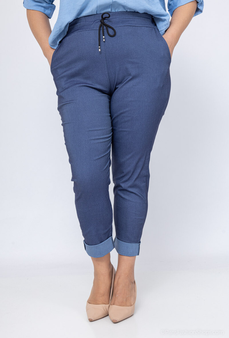 Wholesaler D&L Creation - Bengaline pants with drawstring