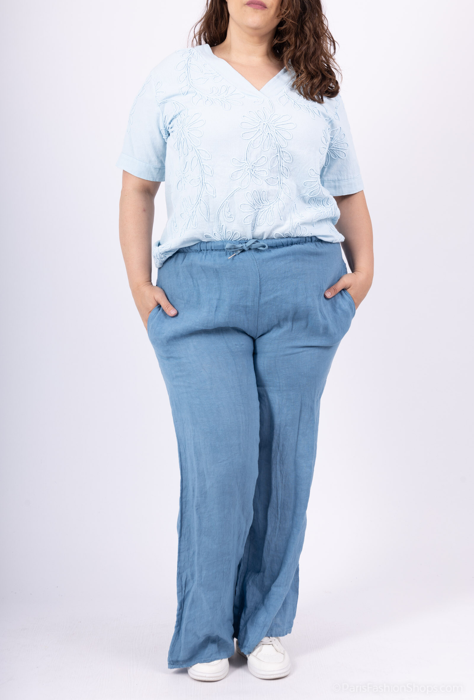 Großhändler D&L CREATION - Une lain lin t40 T40 T50 Leinenhosen