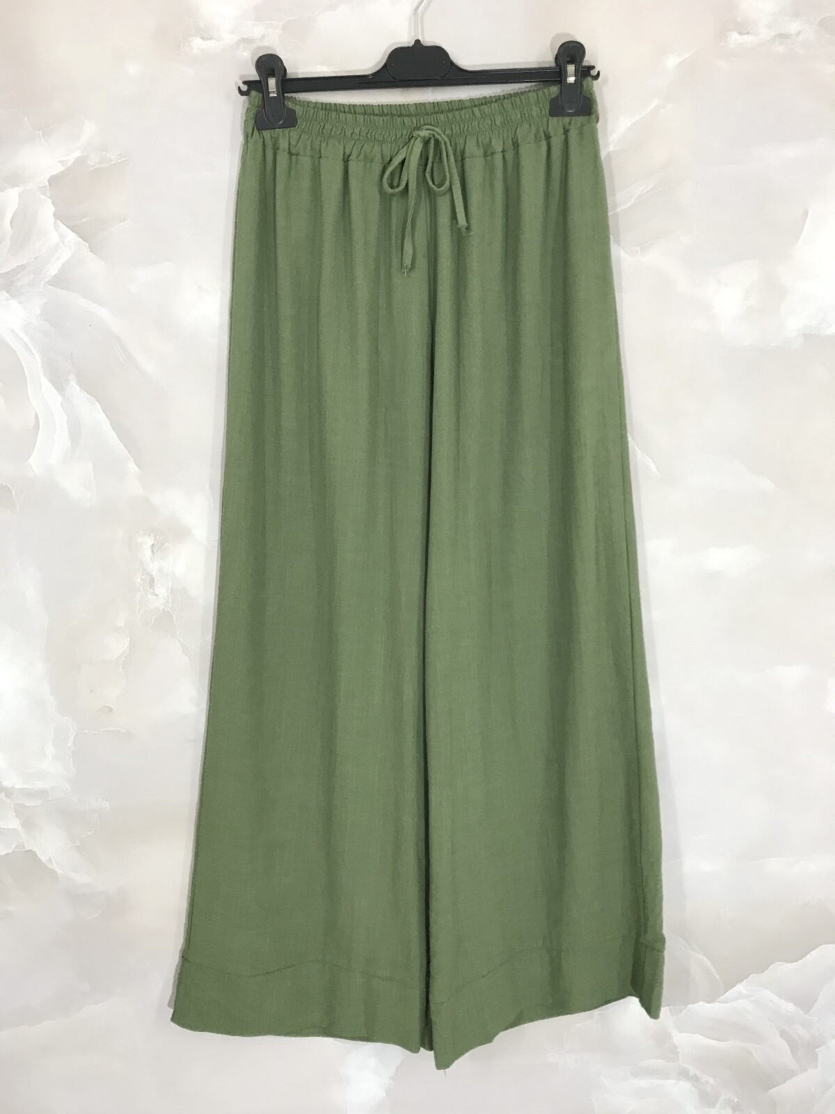 Grossiste D&L CREATION - Pantalon 70% lin avec cordon de serrage T36 à T46