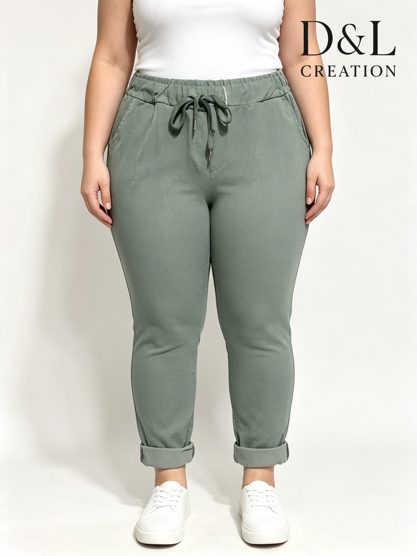 Großhändler D&L CREATION - Magische Übergrößen-Hose mit extra Stretch und Taschen T40 bis T50