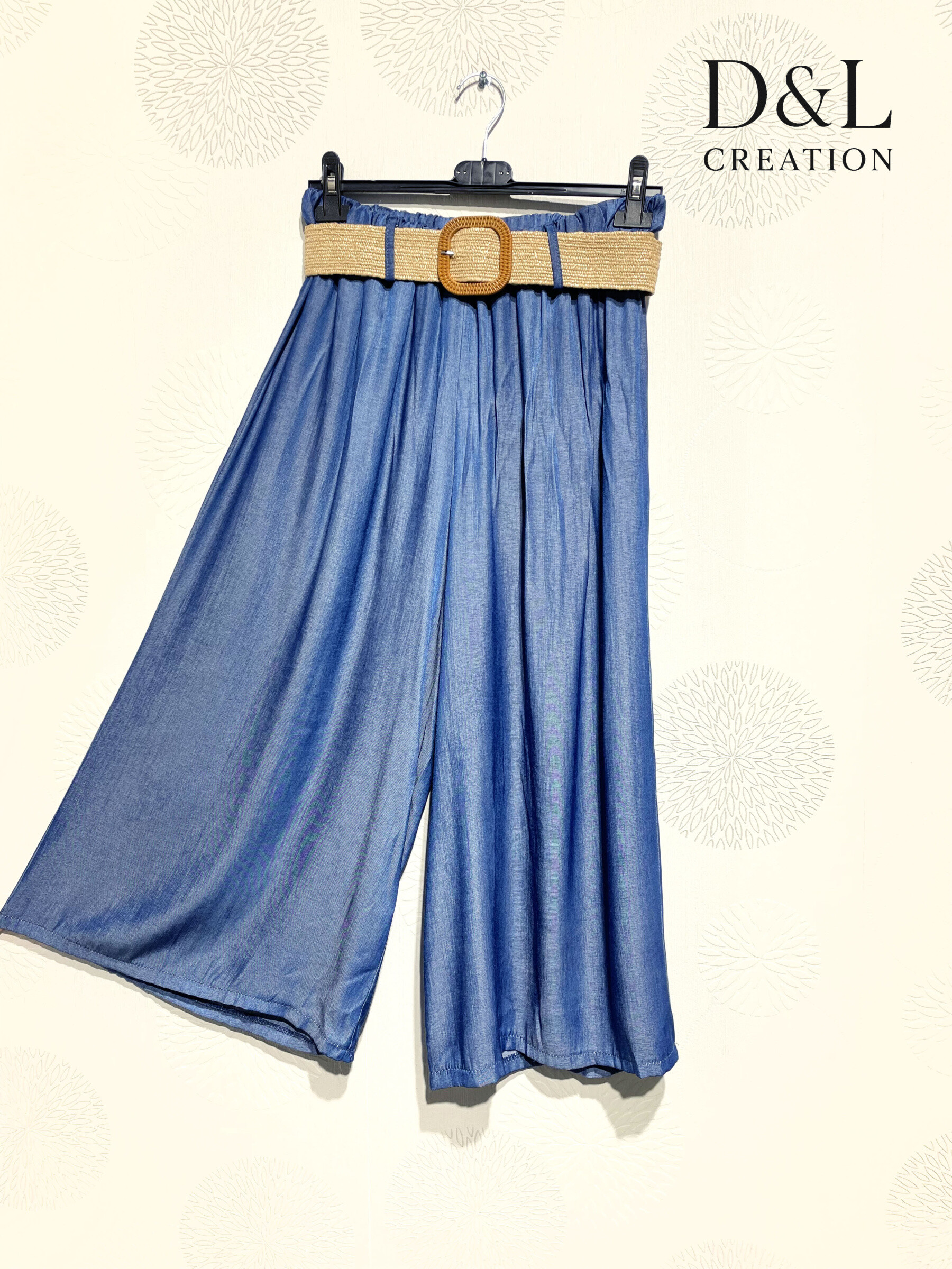 Großhändler D&L CREATION - Hosen 7/8. Weitbeine in extra flexibler Tencel T38 bis T48