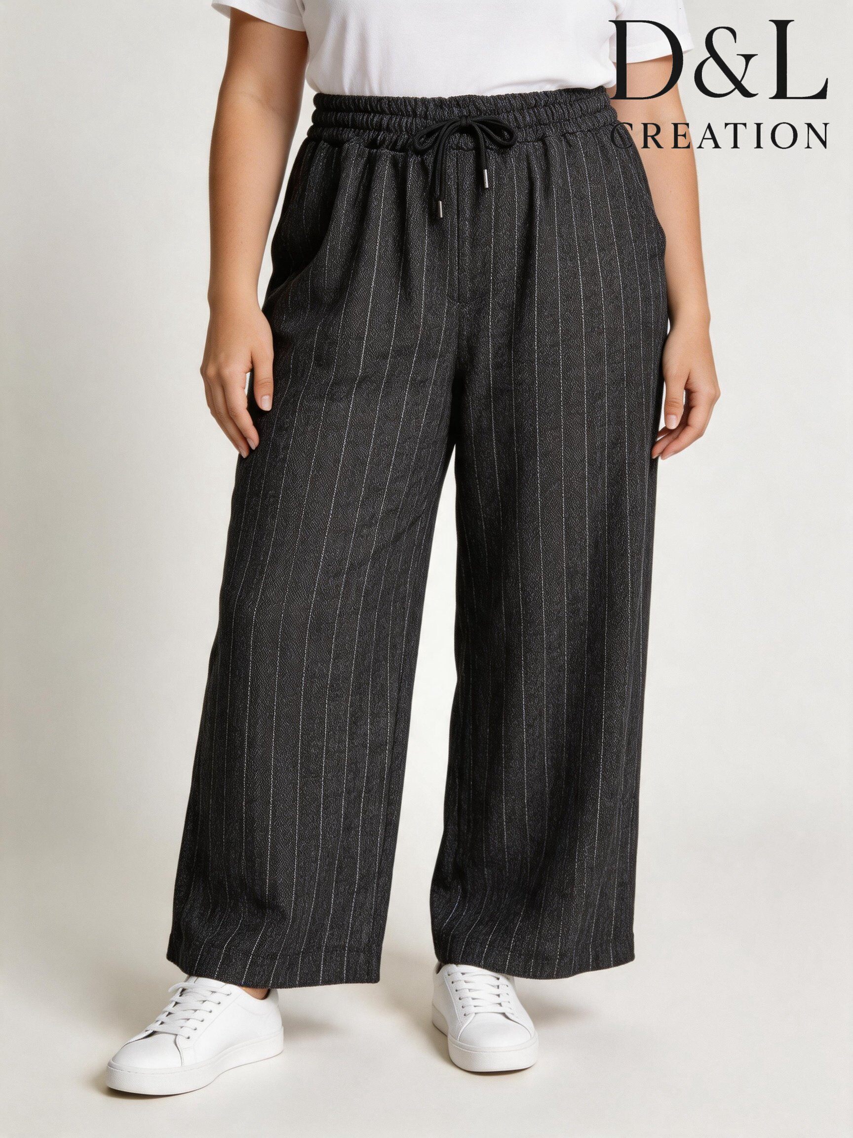 Wholesaler D&L CREATION - Pinstripe trousers sizes 40 to 52