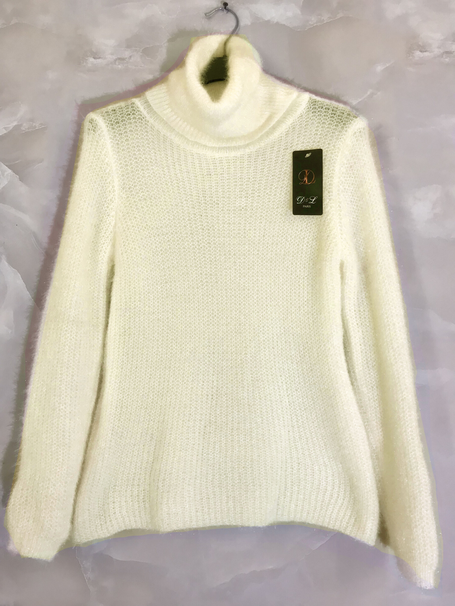 Grossiste D&L CREATION - Pull duveteux extra stretch col roulé