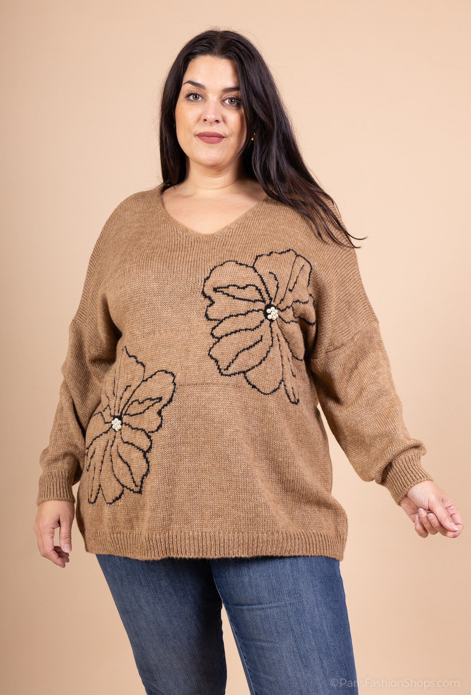Pull et Tee-shirt Fleur de Pervenche pattern by La Droguerie