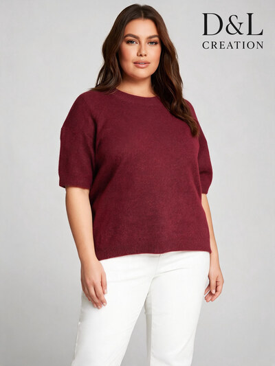 Grossista D&L CREATION - Maglione in maglia a maniche corte taglie 38 a 46 Grossista D&L CREATION - Maglione in maglia a maniche corte taglie 38 a 46