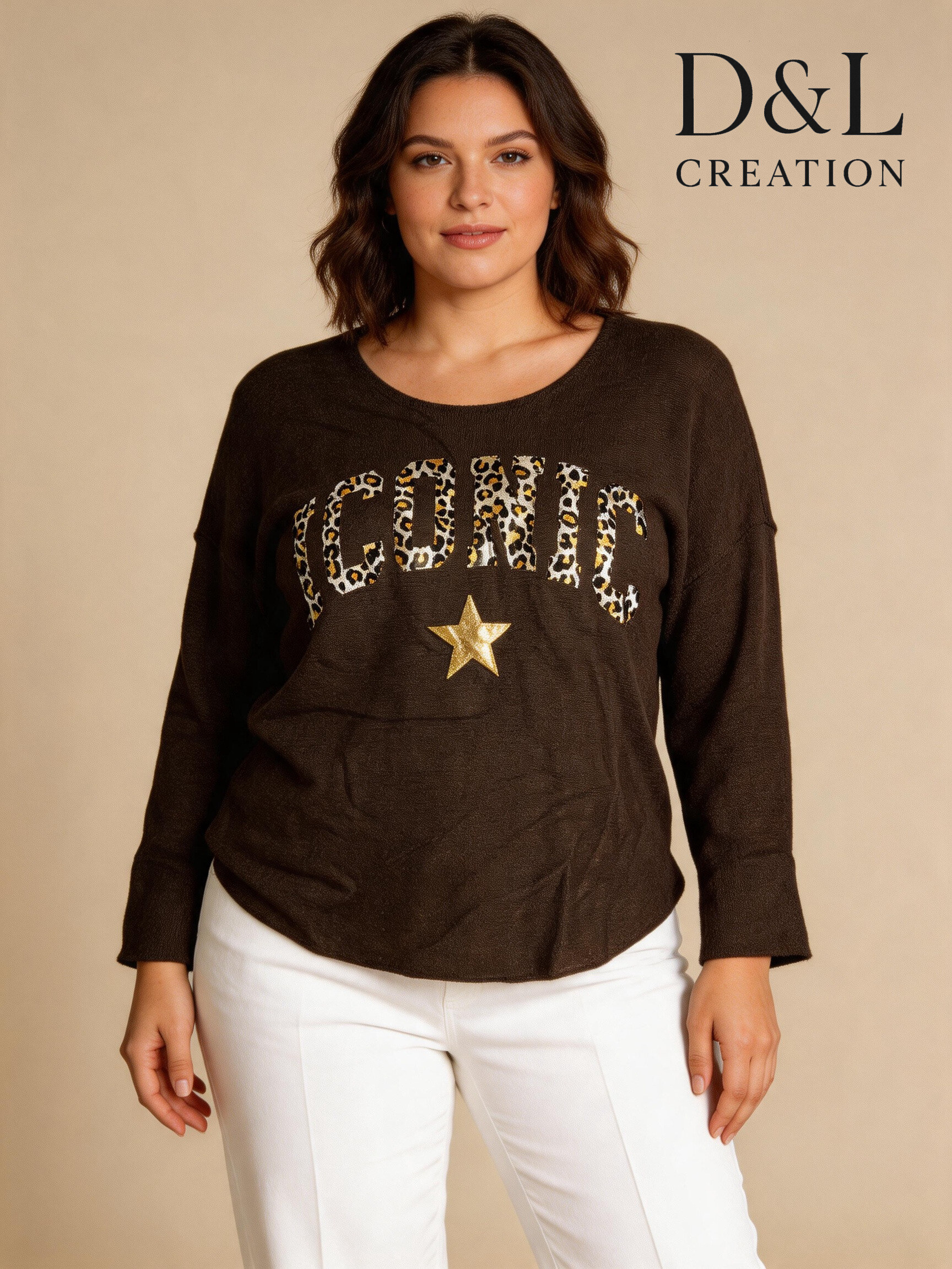 Grossista D&L CREATION - Maglione elasticizzato ICONIC taglie 38 a 46