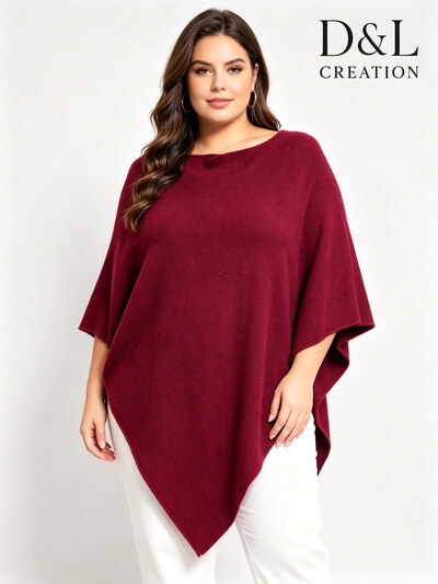 Grossiste D&L CREATION - Poncho avec alpaga T38 à T54 Grossiste D&L CREATION - Poncho avec alpaga T38 à T54