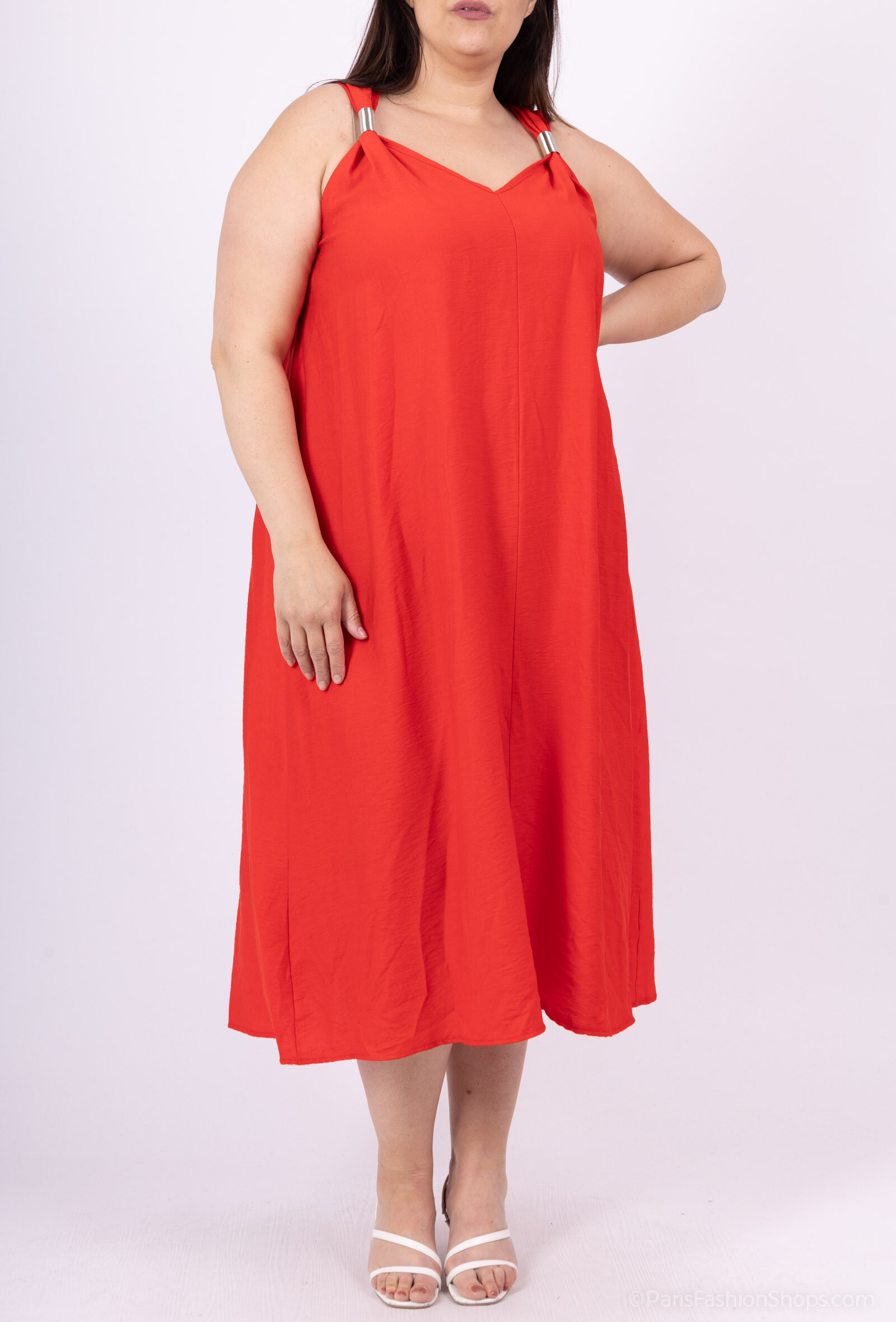 Mayorista D&L CREATION - Vestido largo V -Cross V -Neck en la parte posterior T38 en T50