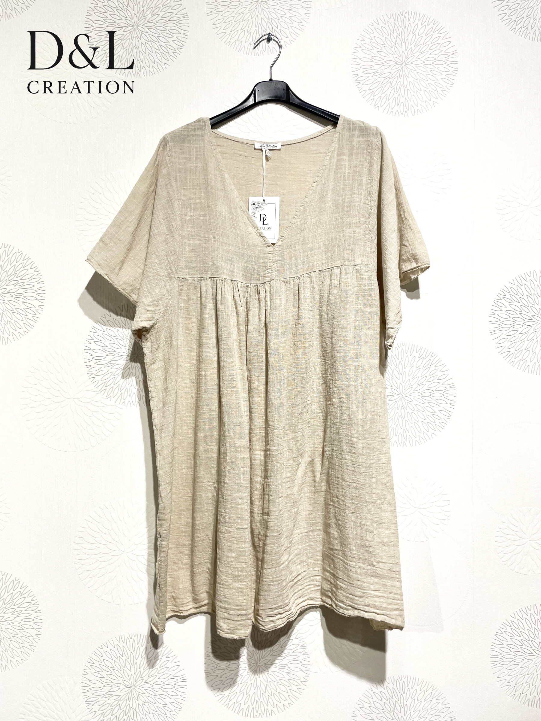 Großhändler D&L CREATION - Großes kurzes Kleid V T38 bis T52