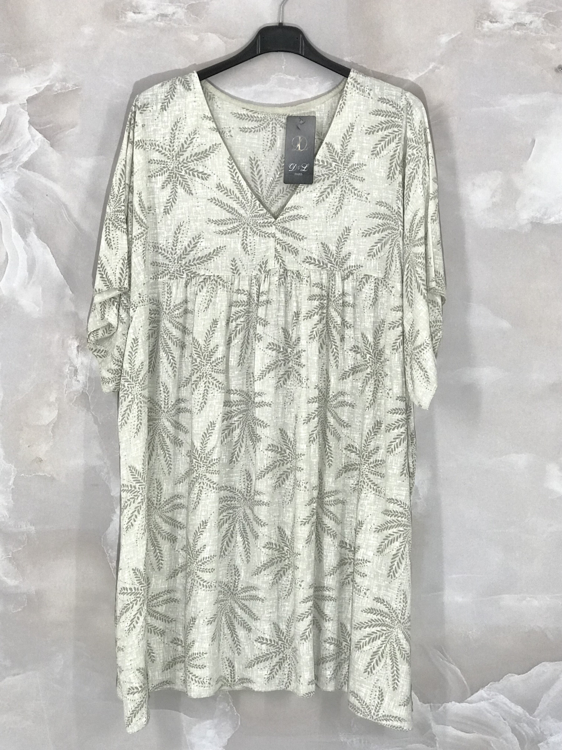 Großhändler D&L CREATION - Kurzes Kleid V -Collar T38 bis T52