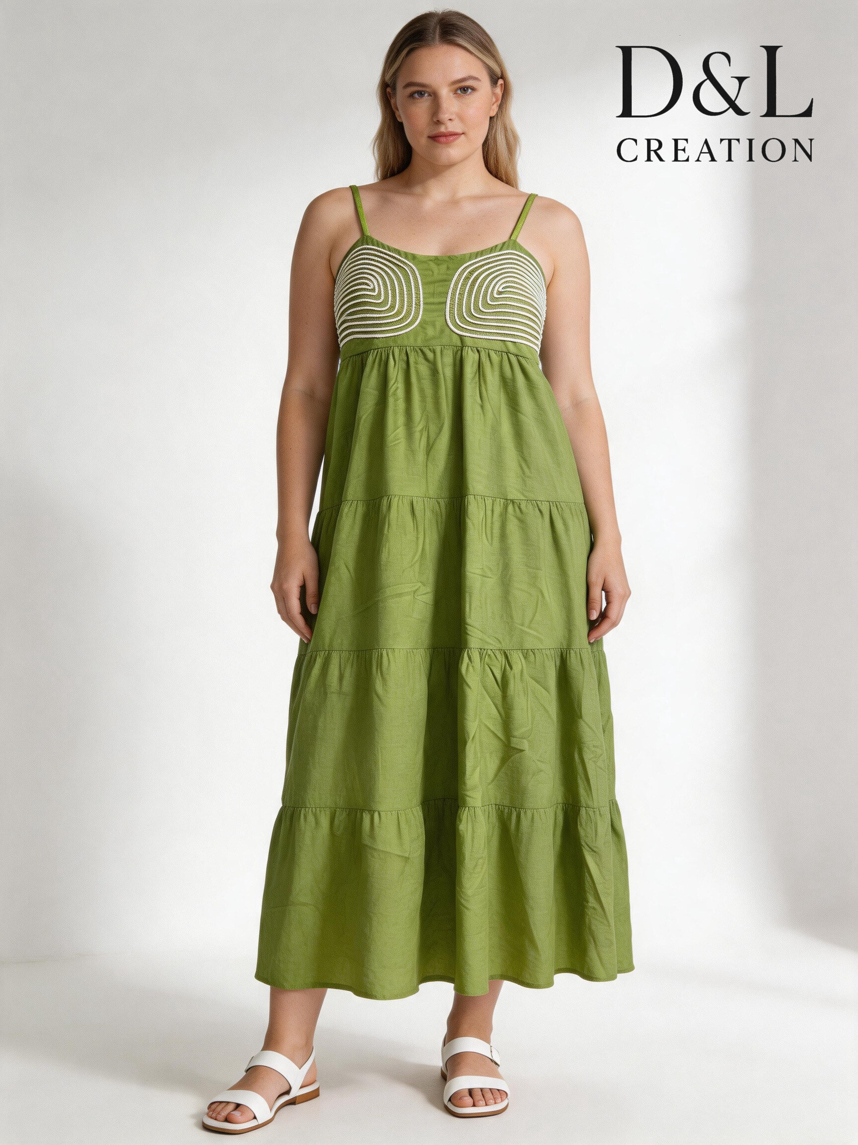 Mayorista D&L CREATION - Vestido largo de playa bohemio tallas 36 a 42