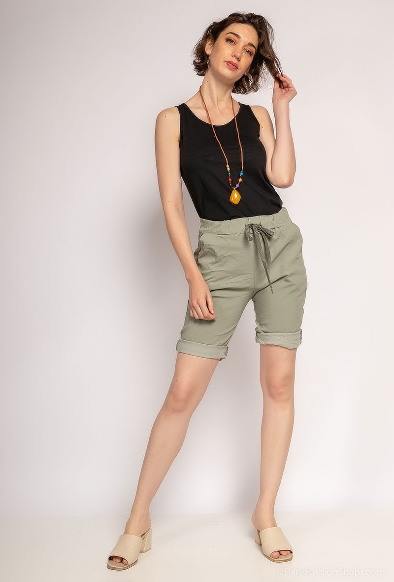 Grossiste D&L CREATION - Short uni avec lacet