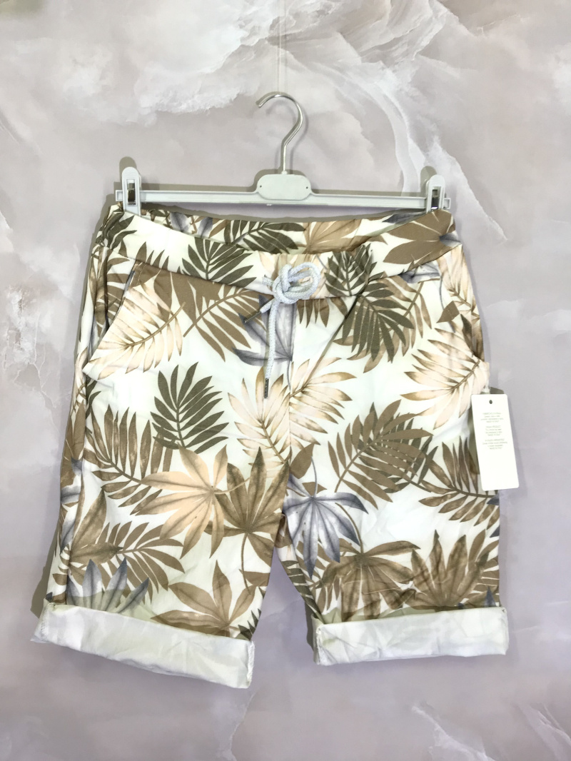 Großhändler D&L CREATION - Shorts mit Blätterprint