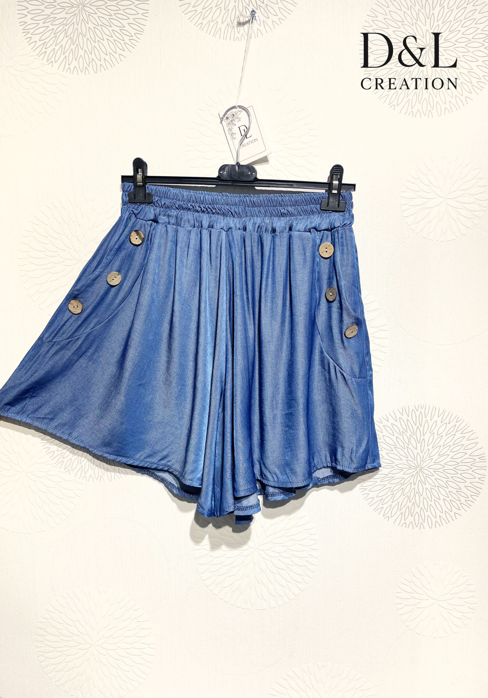Großhändler D&L CREATION - Shorts mit extra flexibler T38 Tencel Denim -Tasten zu T50