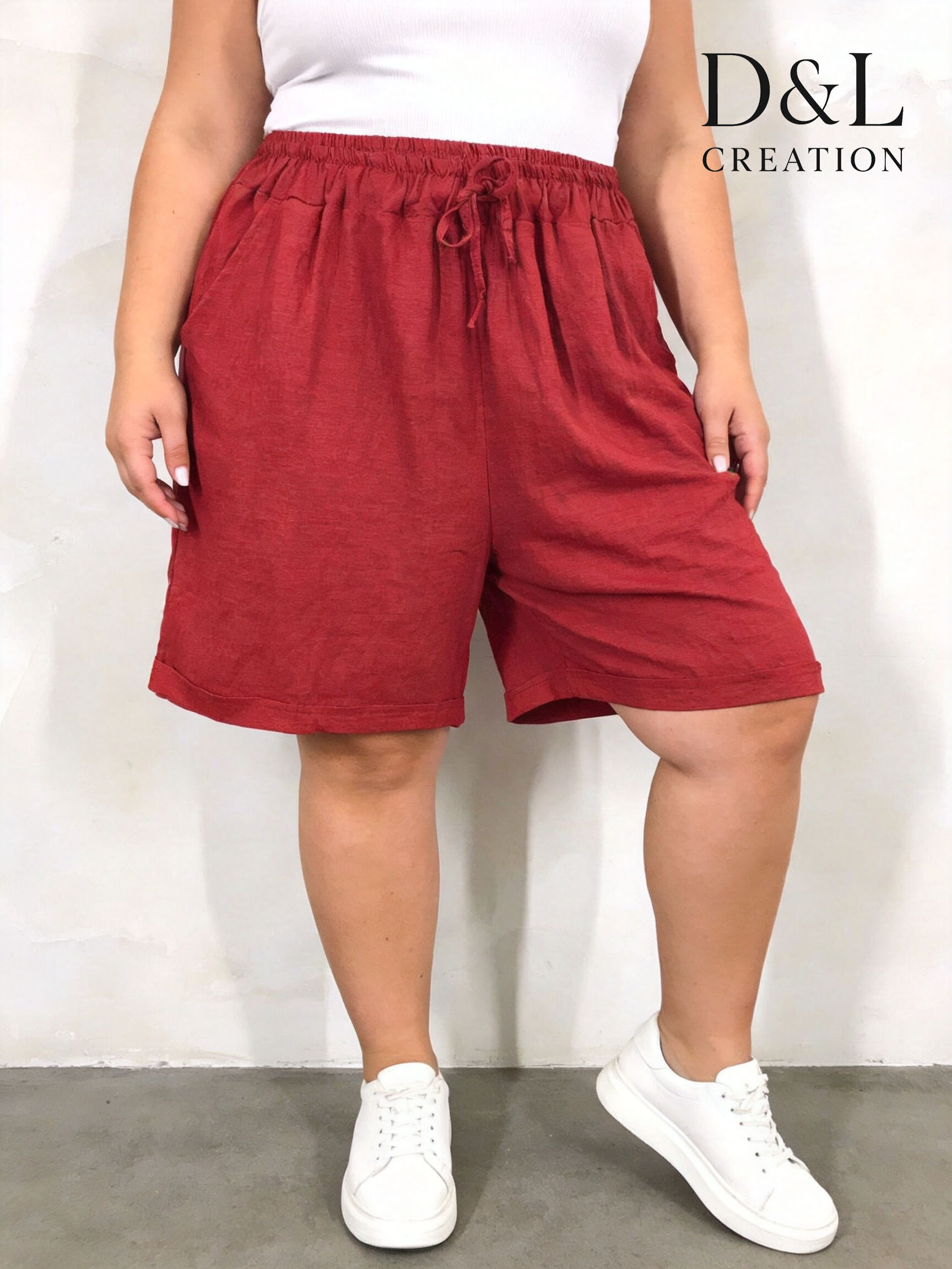 Großhändler D&L CREATION - Weiche und fließende Viskose-Shorts, Größen T38 bis T48