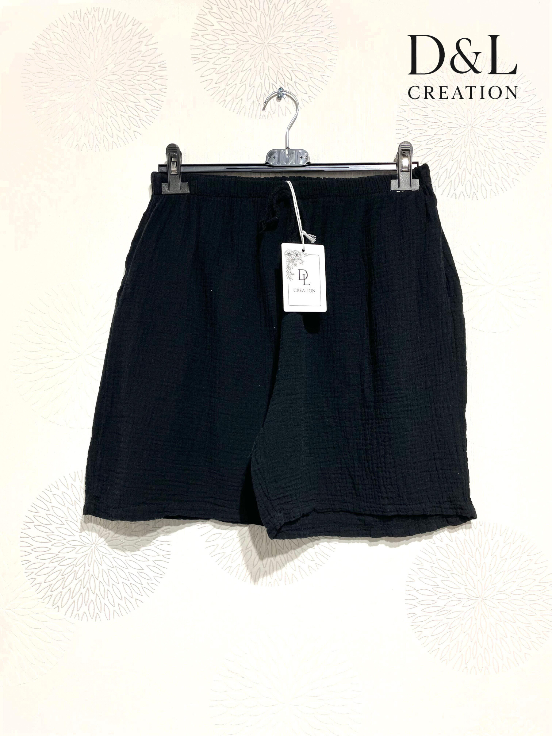 Mayorista D&L CREATION - Pantalones cortos de algodón dobles con bolsillos T38 a T50