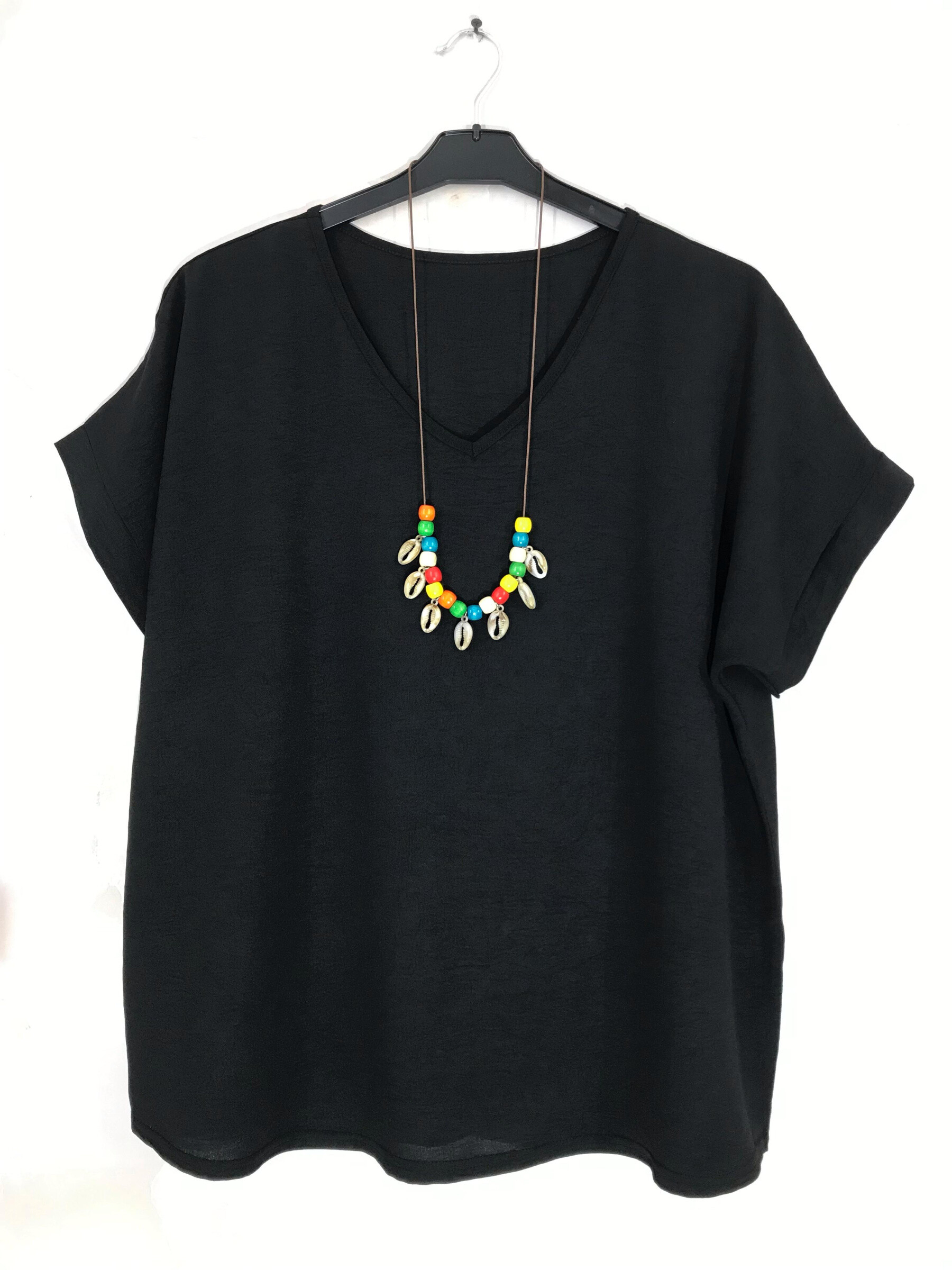 Grossiste D&L CREATION - Top col V avec collier