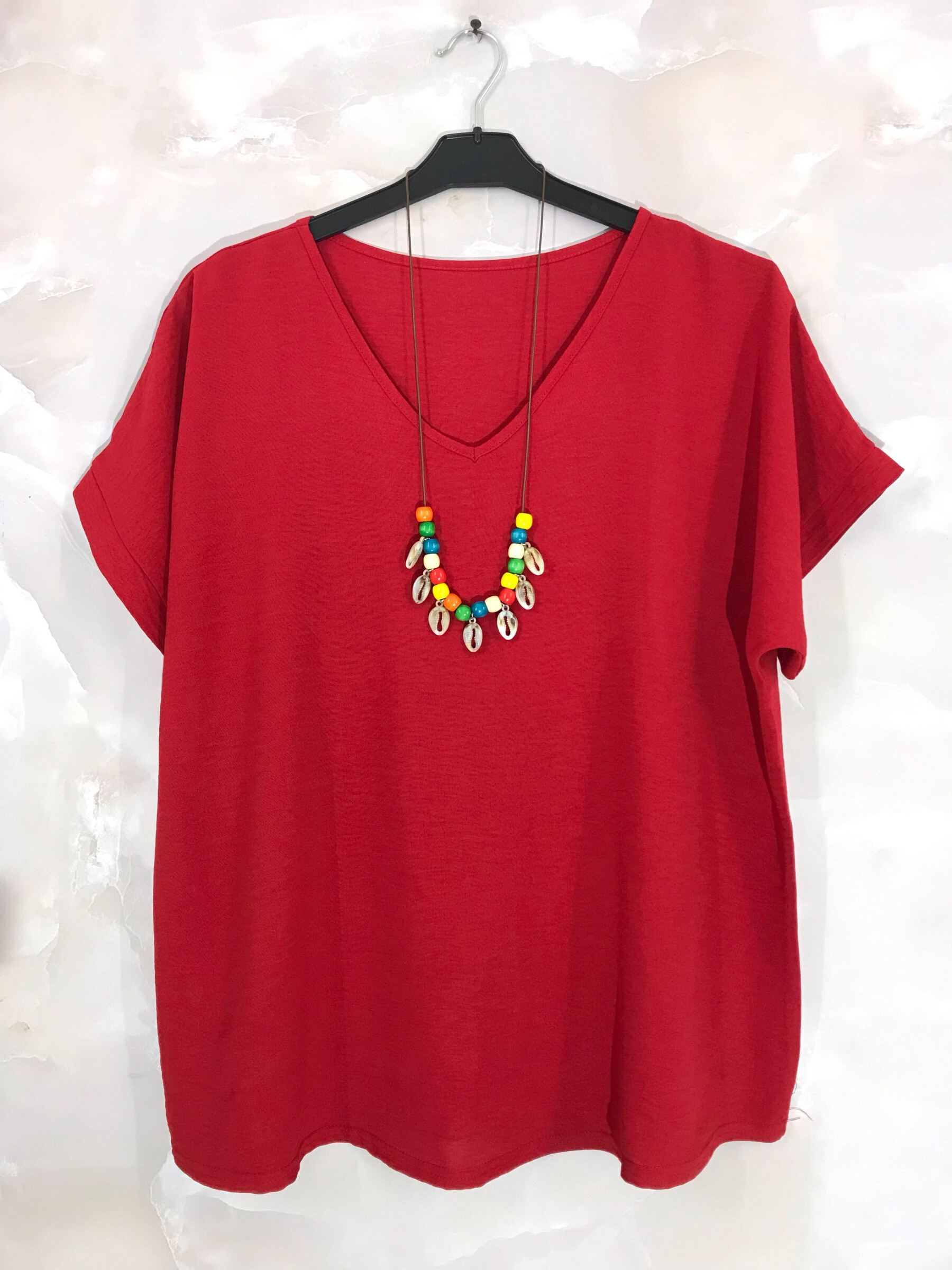 Mayorista D&L CREATION - Top con cuello en V y collar