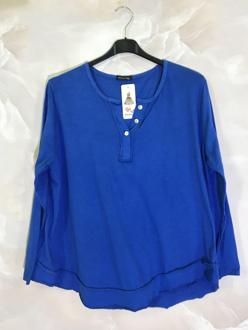 Grossista D&L CREATION - Top maniche lunghe unito con bottoni