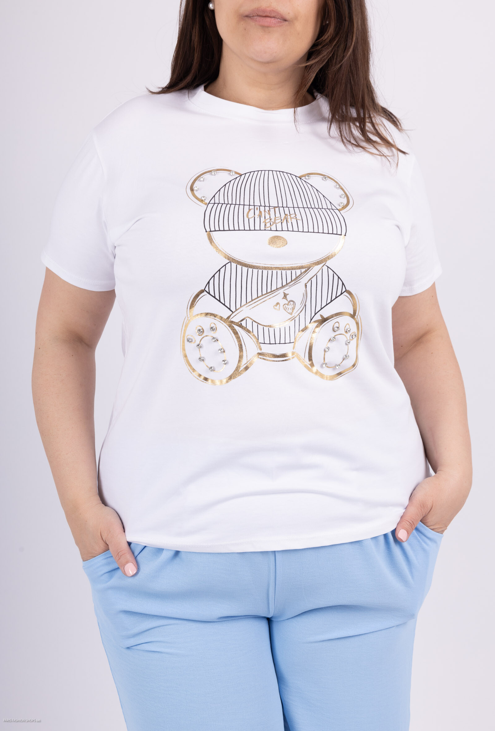 Grossiste D&L CREATION - T-shirt imprimé en coton stretch