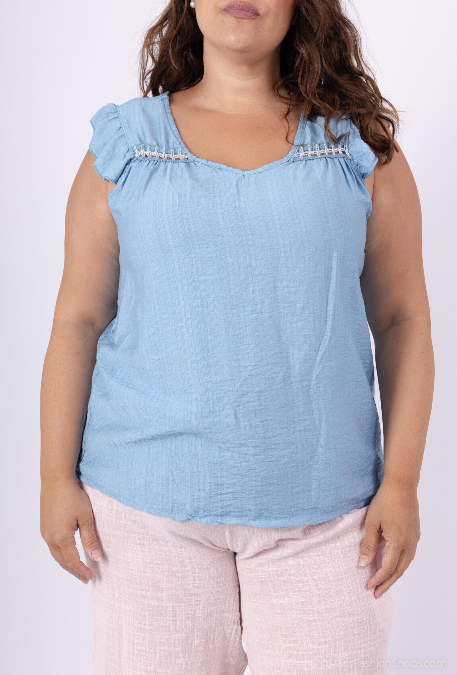 Mayorista D&L CREATION - Cubra con mini mangas locas y nudos en la parte posterior T38 en T50