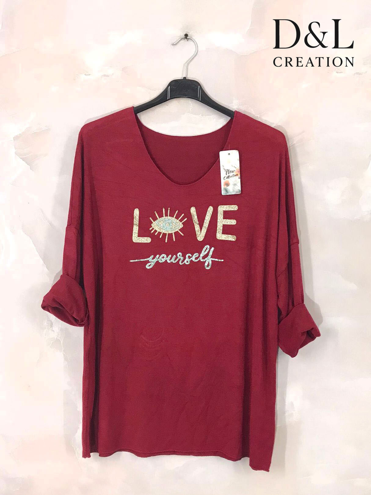 Wholesaler D&L CREATION - Love Yourself Tunic Sizes 38 to 48