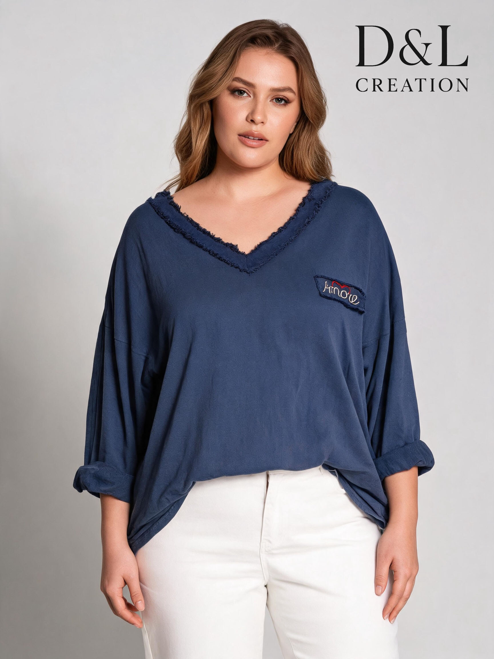 Wholesaler D&L CREATION - Amore Stretch Cotton Tunic Sizes T40 to T54+