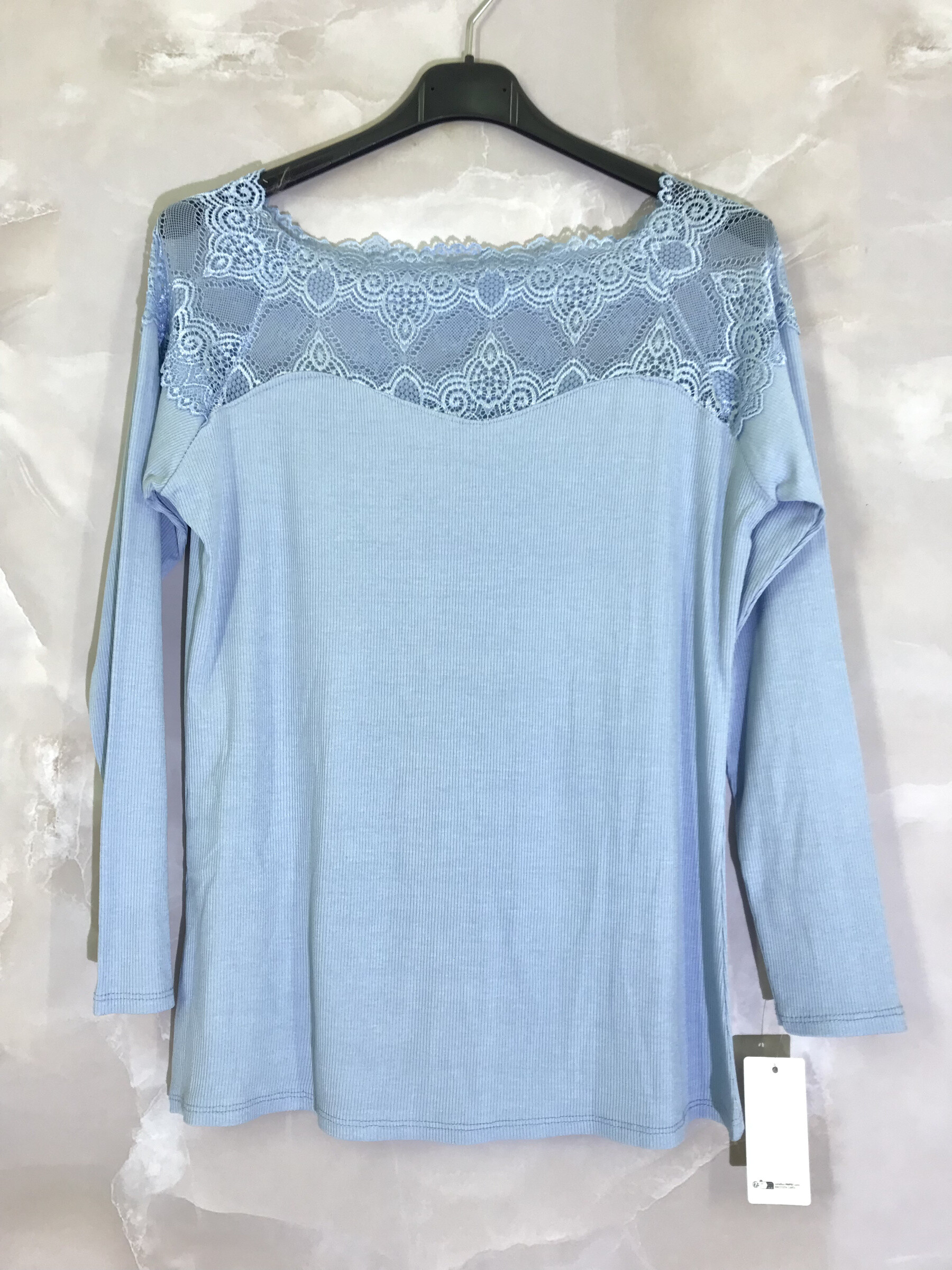 Wholesaler D&L CREATION - Ribbed tunic with boat neck lace