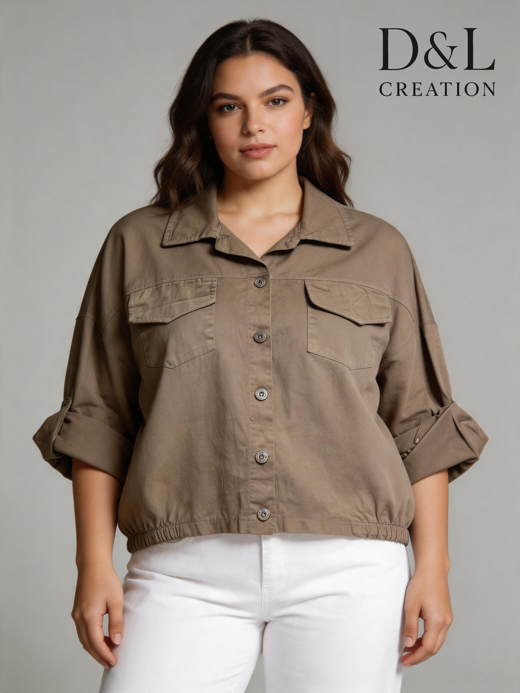 Grossiste D&L CREATION - Veste coton style jean T40 à T54