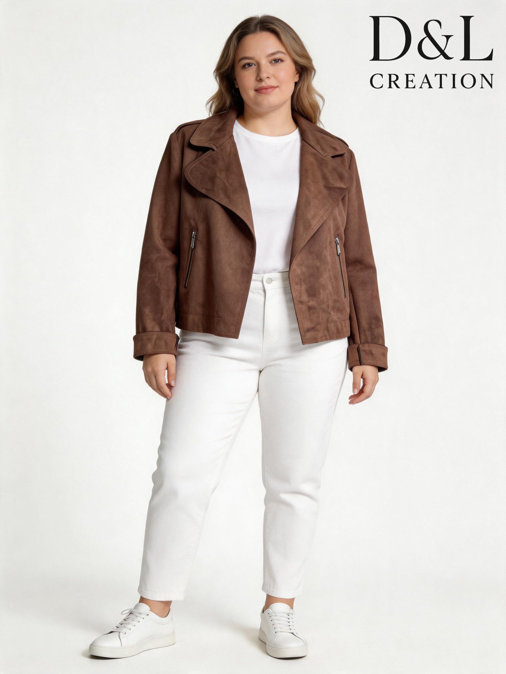 Wholesaler D&L CREATION - Suede-look jacket size 16/18