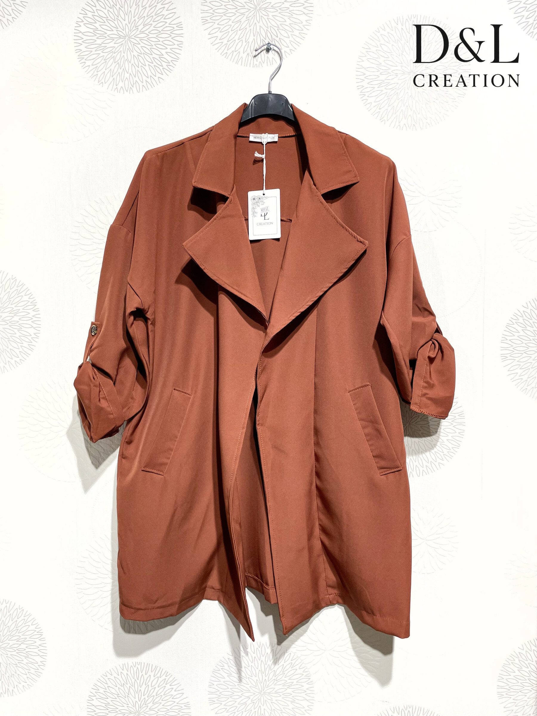 Grossiste D&L CREATION - Veste chic ouverte grande taille T38 à T50
