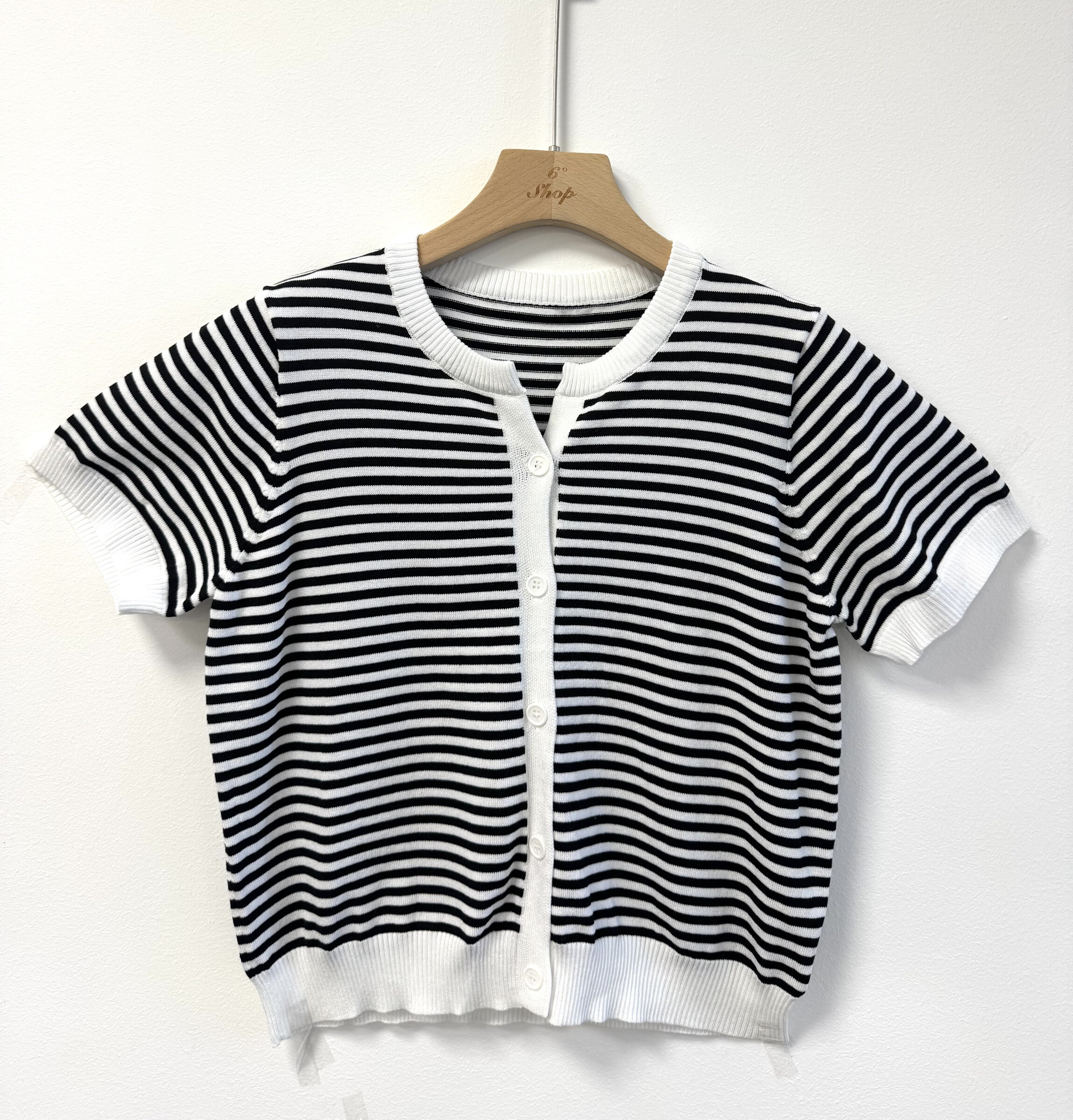 Wholesaler D&M MAGLIFICIO - Striped summer cardigan with buttons