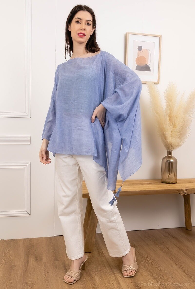 Mayorista Da Fashion - poncho de verano de algodón liso