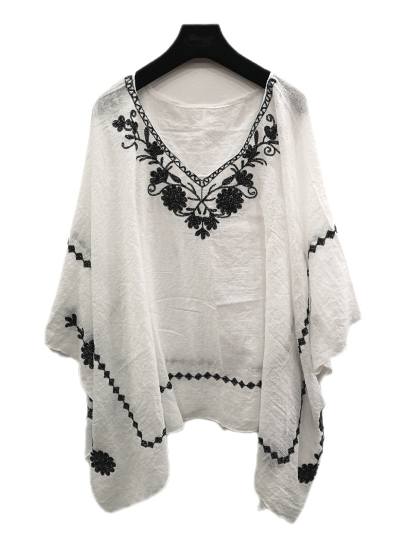 Grossiste Da Fashion - Poncho  coton été / plage broder