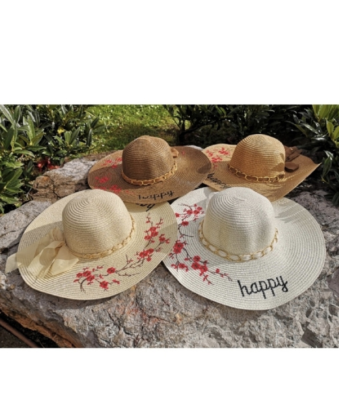 Wholesaler Da Fashion - Happy floral print hat