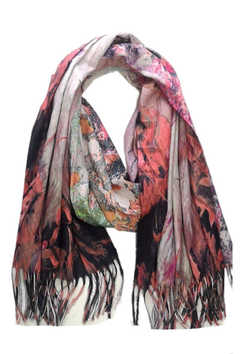 Mayorista Da Fashion - Mantón doble cara estampado paisaje 2 caras
