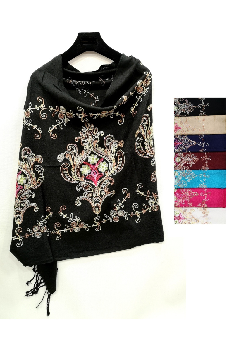 Wholesaler Da Fashion - Sequin embroidered scarf