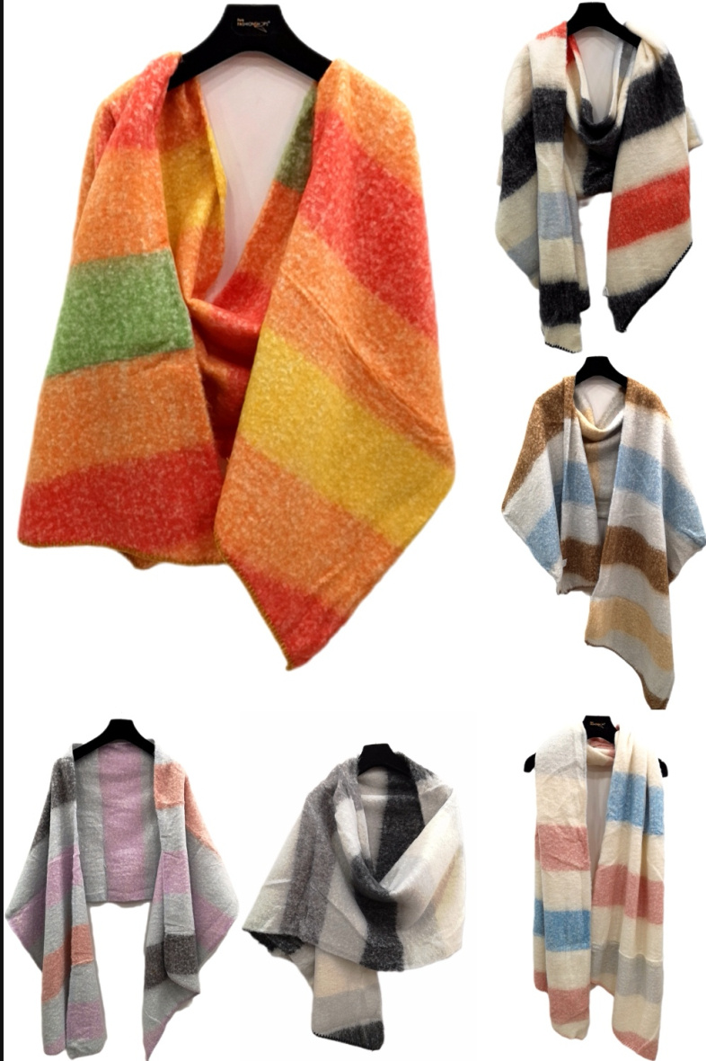 Grossiste Da Fashion - Chale epais hiver sans frange