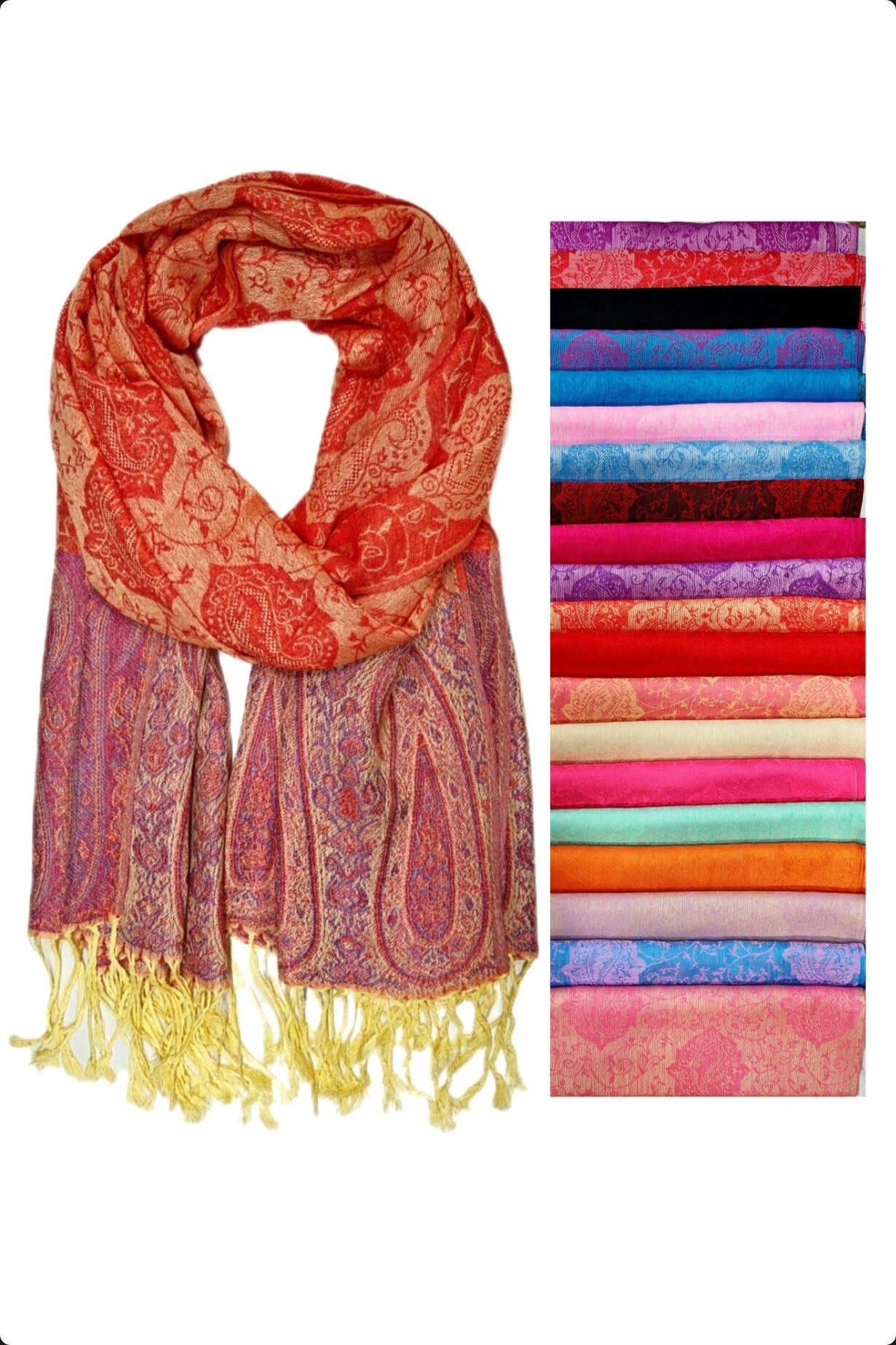 Großhändler Da Fashion - Pashmina-Muster aus 100 % Viskose-Kaschmir